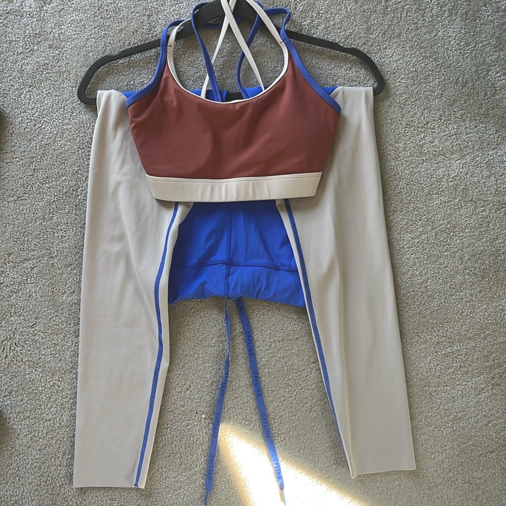 Aerie offline work out set sports bra and leggings